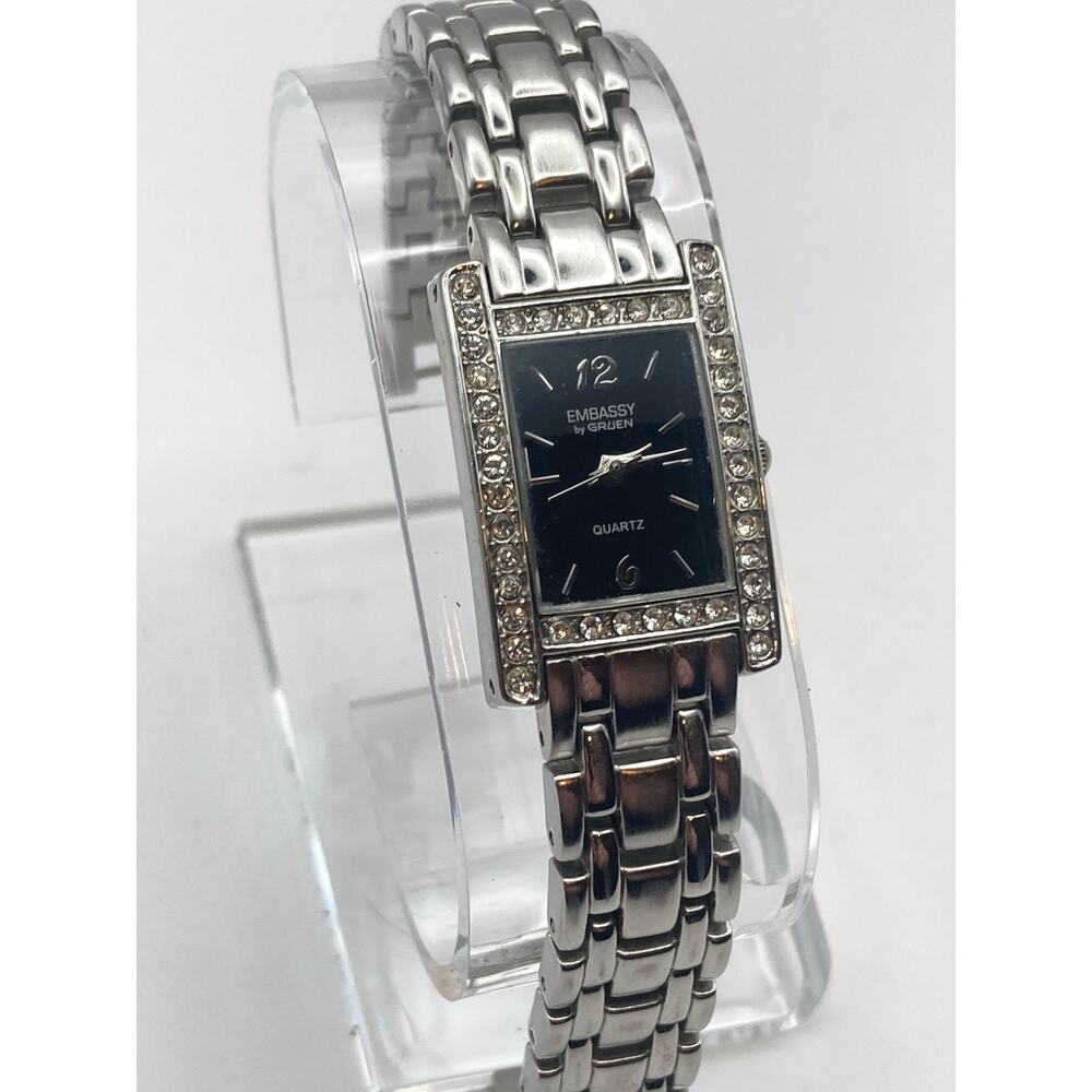 VTG Embassy By Gruen Women's Watch 20mm - Fresh Battery - Wrist 6" * Read * - Picture 4 of 11